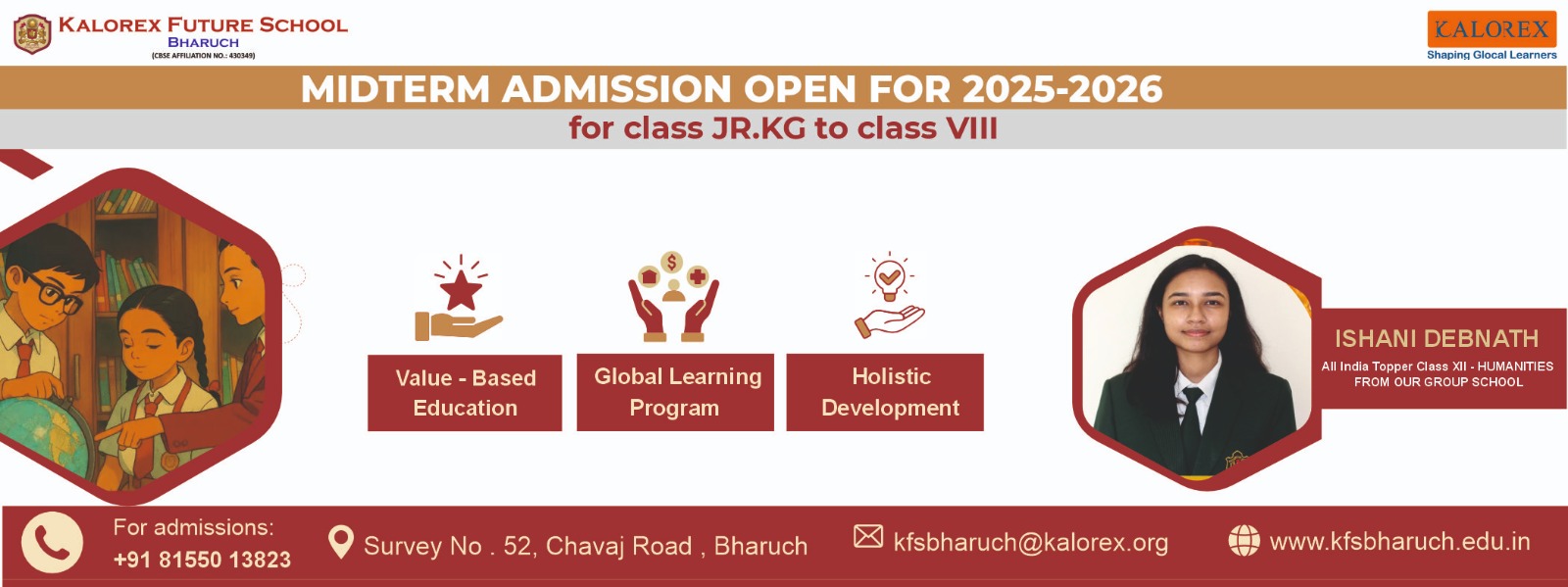 Website banner - KFS bharuch-Admission open